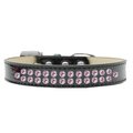 Unconditional Love Two Row Light Pink Crystal Dog CollarBlack Ice Cream Size 12 UN811440